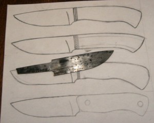 Эскиз для изготовления ножа