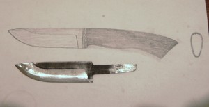 Уточнение эскиза для изготовления ножа