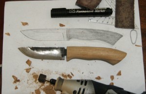 Формирование рукоятки ножа