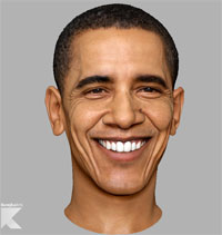 3D маска Барака Обамы