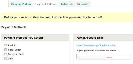 Как настроить PayPal счет посредника на etsy.com