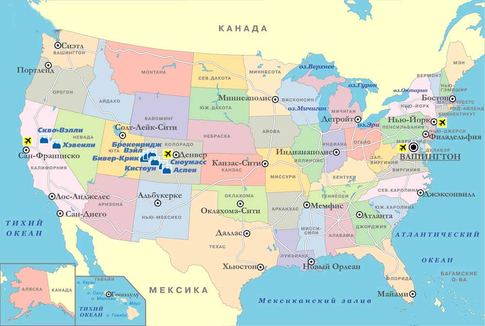 Карта США